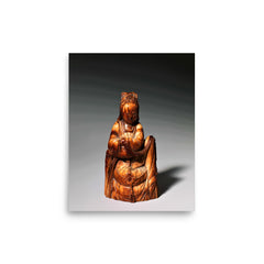 Guanyin, the Bodhisattva of Compassion poster on a plain backdrop in size 8"x10".