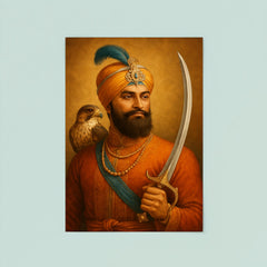 Guru Gobind Singh hawk and sword poster 8
