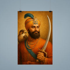 Guru Gobind Singh hawk and sword poster 9