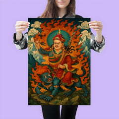 Guru Rinpoche subduing mountain demons poster 3