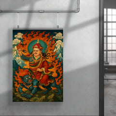 Guru Rinpoche subduing mountain demons poster 4