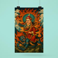 Guru Rinpoche subduing mountain demons poster 6