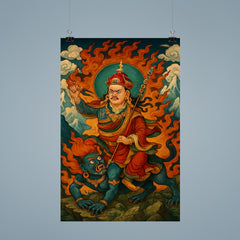 Guru Rinpoche subduing mountain demons poster 9