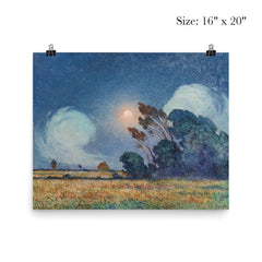 Gust of Wind with Setting Sun by Ferdinand du Puigaudeau poster 2