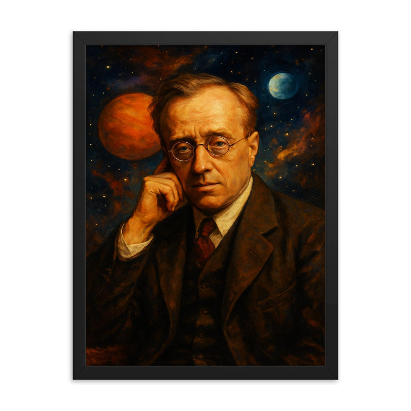 Gustav Holst framed print on a plain backdrop in size 18