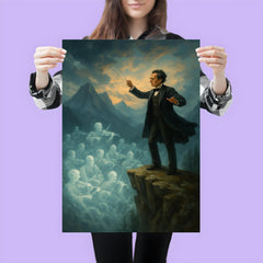 Gustav Mahler alpine cliff conducting a ghost orchestra poster 3