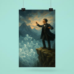Gustav Mahler alpine cliff conducting a ghost orchestra poster 6