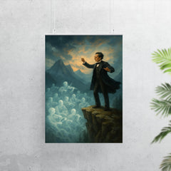 Gustav Mahler alpine cliff conducting a ghost orchestra poster 7
