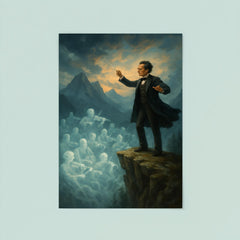 Gustav Mahler alpine cliff conducting a ghost orchestra poster 8