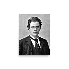 Gustav Mahler poster on a plain backdrop in size 12"x16".