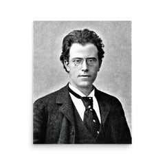 Gustav Mahler poster on a plain backdrop in size 16"x20".