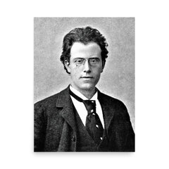 Gustav Mahler poster on a plain backdrop in size 18"x24".