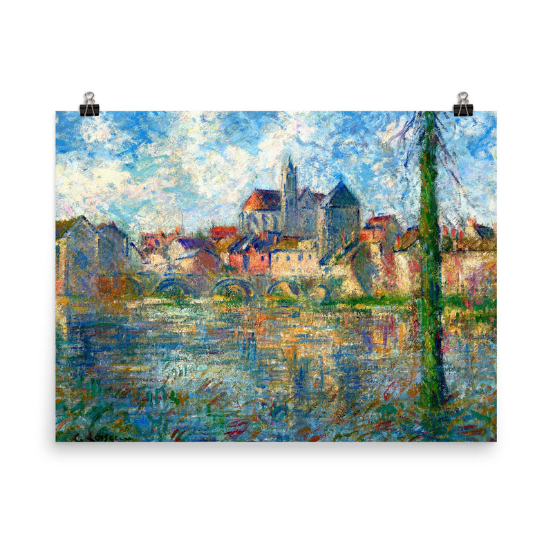 Gustave Loiseau Painting poster on a plain backdrop in size 8