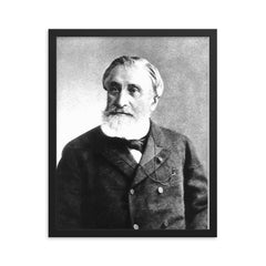 Gustave Moynier framed print on a plain backdrop in size 16"x20".