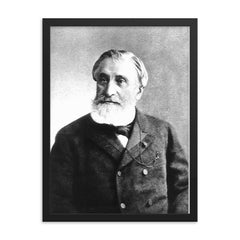 Gustave Moynier framed print on a plain backdrop in size 18"x24".