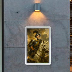 Gustavus Adolphus amid cannon smoke at Lützen poster 2