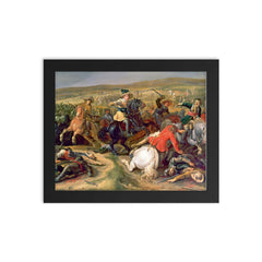 Gustavus II Adolphus at the Battle of Lutzen by Jan Martszen de Jonge, 1634 framed print on a plain backdrop in size 8"x10".
