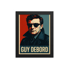 Guy Debord framed print on a plain backdrop in size 8"x10".