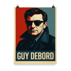 Guy Debord poster on a plain backdrop in size 8"x10".