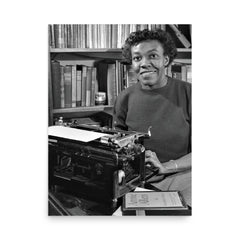 Gwendolyn Brooks poster on a plain backdrop in size 18"x24".