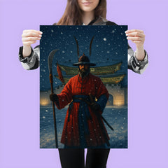 Gyeongbokgung night watch in snowfall poster 3