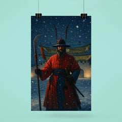 Gyeongbokgung night watch in snowfall poster 6
