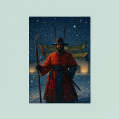 Gyeongbokgung night watch in snowfall poster 8