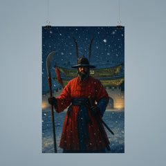 Gyeongbokgung night watch in snowfall poster 9