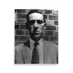 H P Lovecraft poster on a plain backdrop in size 16"x20".