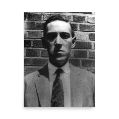 H P Lovecraft poster on a plain backdrop in size 18"x24".