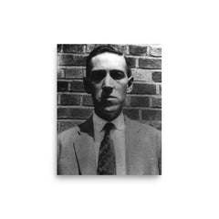 H P Lovecraft poster on a plain backdrop in size 8"x10".