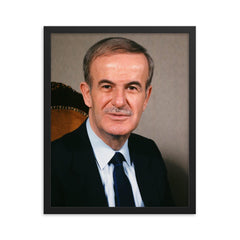 Hafez al-Assad framed print on a plain backdrop in size 16"x20".