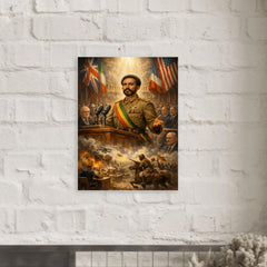 Haile Selassie before the League of Nations metal print mockup