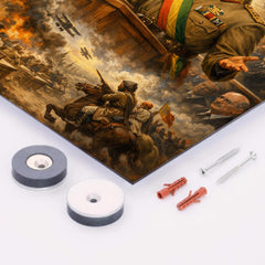 Haile Selassie before the League of Nations metal print mockup