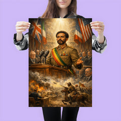 Haile Selassie before the League of Nations poster 3