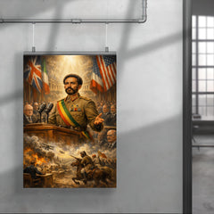 Haile Selassie before the League of Nations poster 4