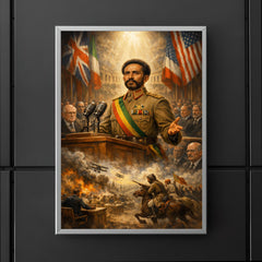 Haile Selassie before the League of Nations poster 5