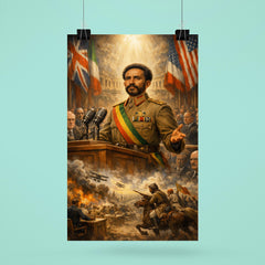 Haile Selassie before the League of Nations poster 6