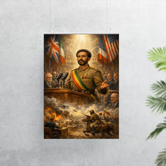 Haile Selassie before the League of Nations poster 7