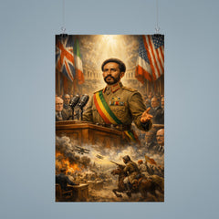 Haile Selassie before the League of Nations poster 9