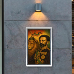 Haile Selassie lion standard portrait poster 2