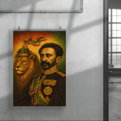 Haile Selassie lion standard portrait poster 4
