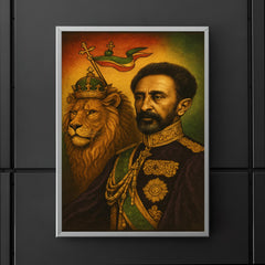Haile Selassie lion standard portrait poster 5