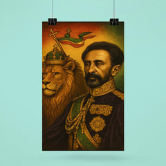 Haile Selassie lion standard portrait poster 6