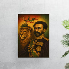 Haile Selassie lion standard portrait poster 7
