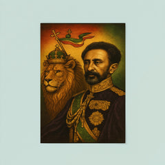Haile Selassie lion standard portrait poster 8