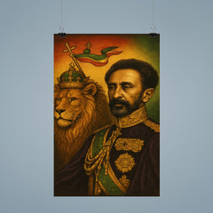 Haile Selassie lion standard portrait poster 9