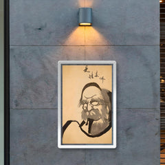 Hakuin Ekaku - Bodhidharma - Brush painting - Zen Buddhist Master Daruma poster 2