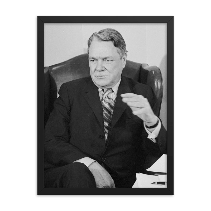 Hale Boggs framed print on a plain backdrop in size 18