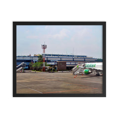 Halim Perdanakusuma framed print on a plain backdrop in size 16"x20".